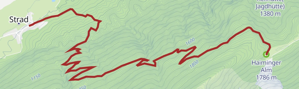 Route map: Haiminger Alm